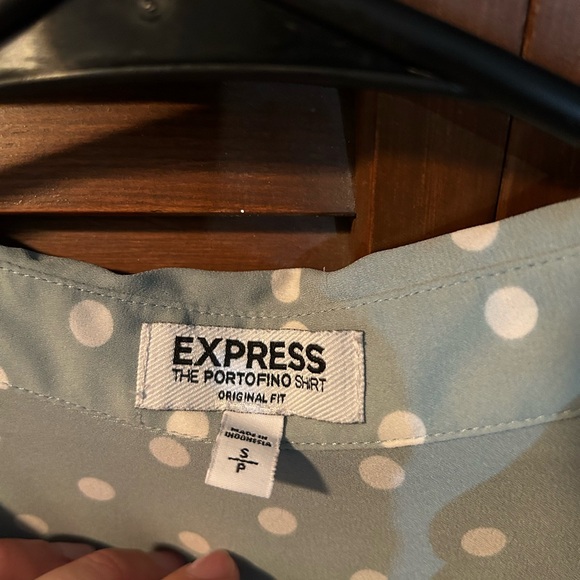 Express polka dot button down tank - size small - Picture 3 of 4